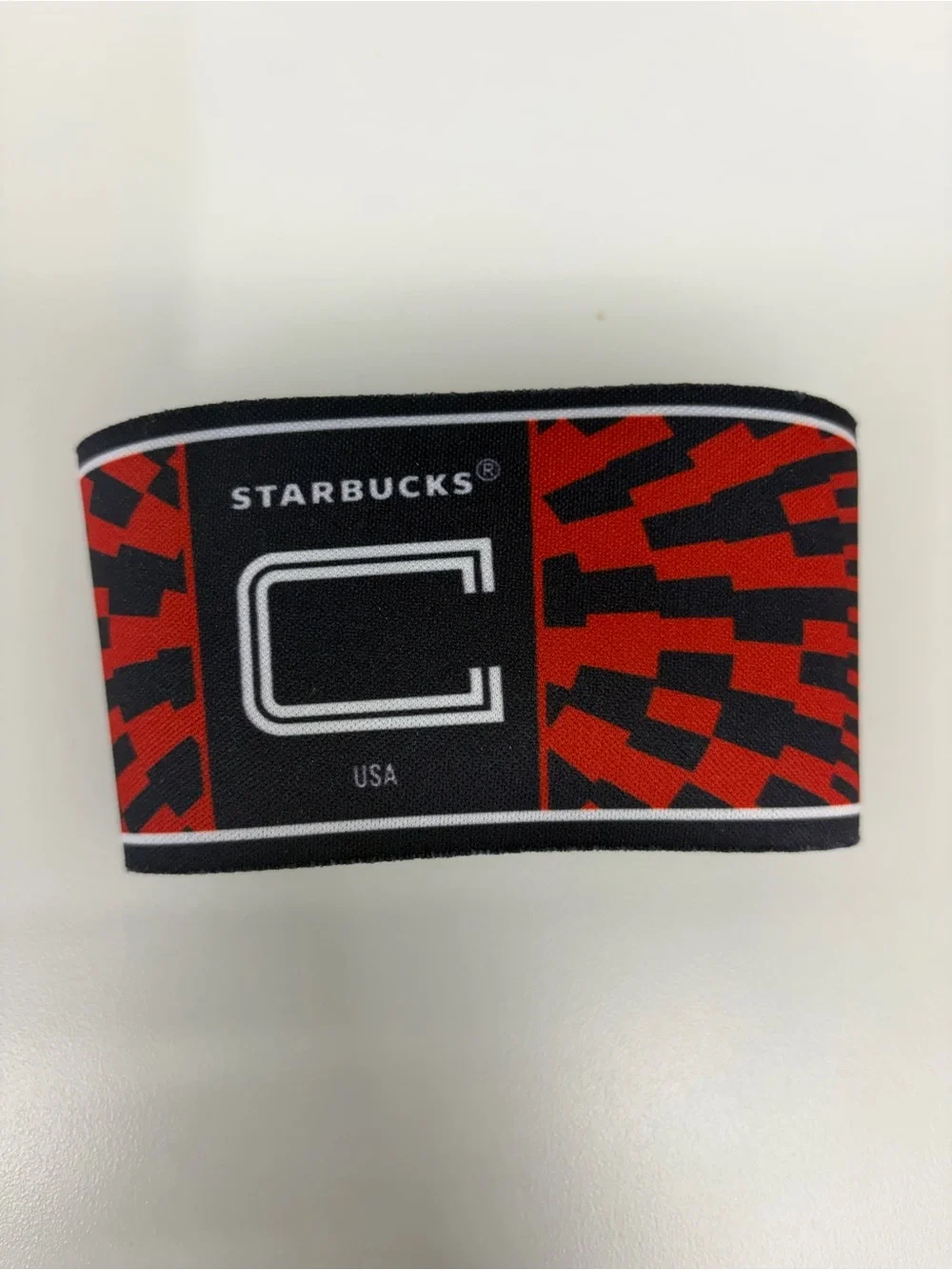 Starbucks World Cup Black and Red Graphic Cup Sleeve
